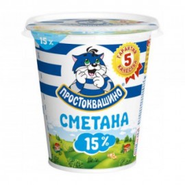 Сметана Простоквашино 15%