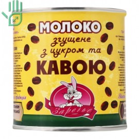 Молоко згущене 7% з цукром та кавою Заречье з/б 370г