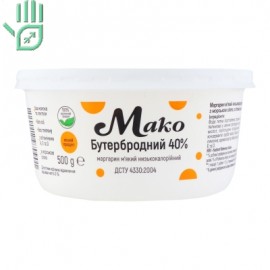 Маргарин 40% м'який Бутербродний Мако п/у 500г