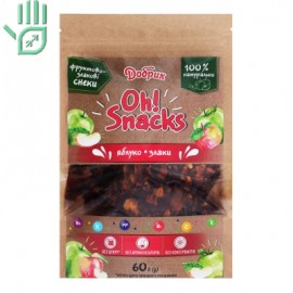 Cнеки фруктово-злакові натуральні Яблуко-злаки Oh! Snacks Добрик д/п 60г