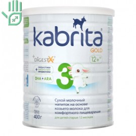 Напій молочний сухий для дітей від 12мес на основі козячого молока Gold 3 Kabrita з/б 400г