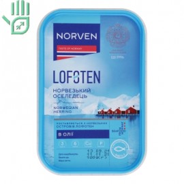 Оселедець в олії Lofoten Norven п/у 180г