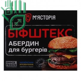Біфштекс з яловичини для бургерів Абердин М'ясторія к/у 750г