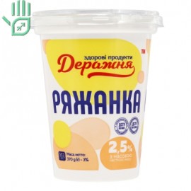 Ряжанка 2.5% Деражня ст 370г