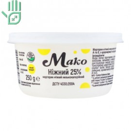 Маргарин 25% м'який Ніжний Мако п/у 250г