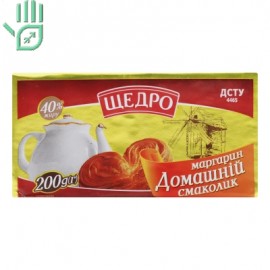Маргарин 40% Домашній смаколик Щедро м/у 200г
