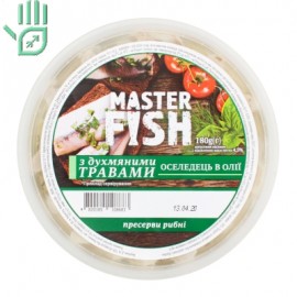 Оселедець в олії з духмяними травами Master Fish п/у 180г