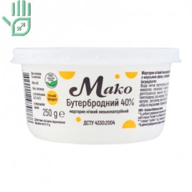 Маргарин 40% м'який Бутербродний Мако п/у 250г