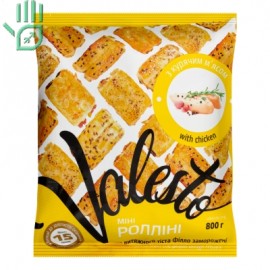 Міні-ролліні з витяжного тіста філло з курячим м'ясом заморожені Valesto м/у 800г