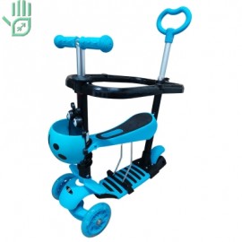 (125240) Самокат дитячий X-TREME KS-704-5W синiй, з захисним кільцем