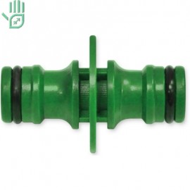 Двосторонній з'єднувач для шланга пластиковий, 3/4", 1/2" VERANO